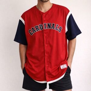 Vintage Cardinals Red and Blue Men's Shirt